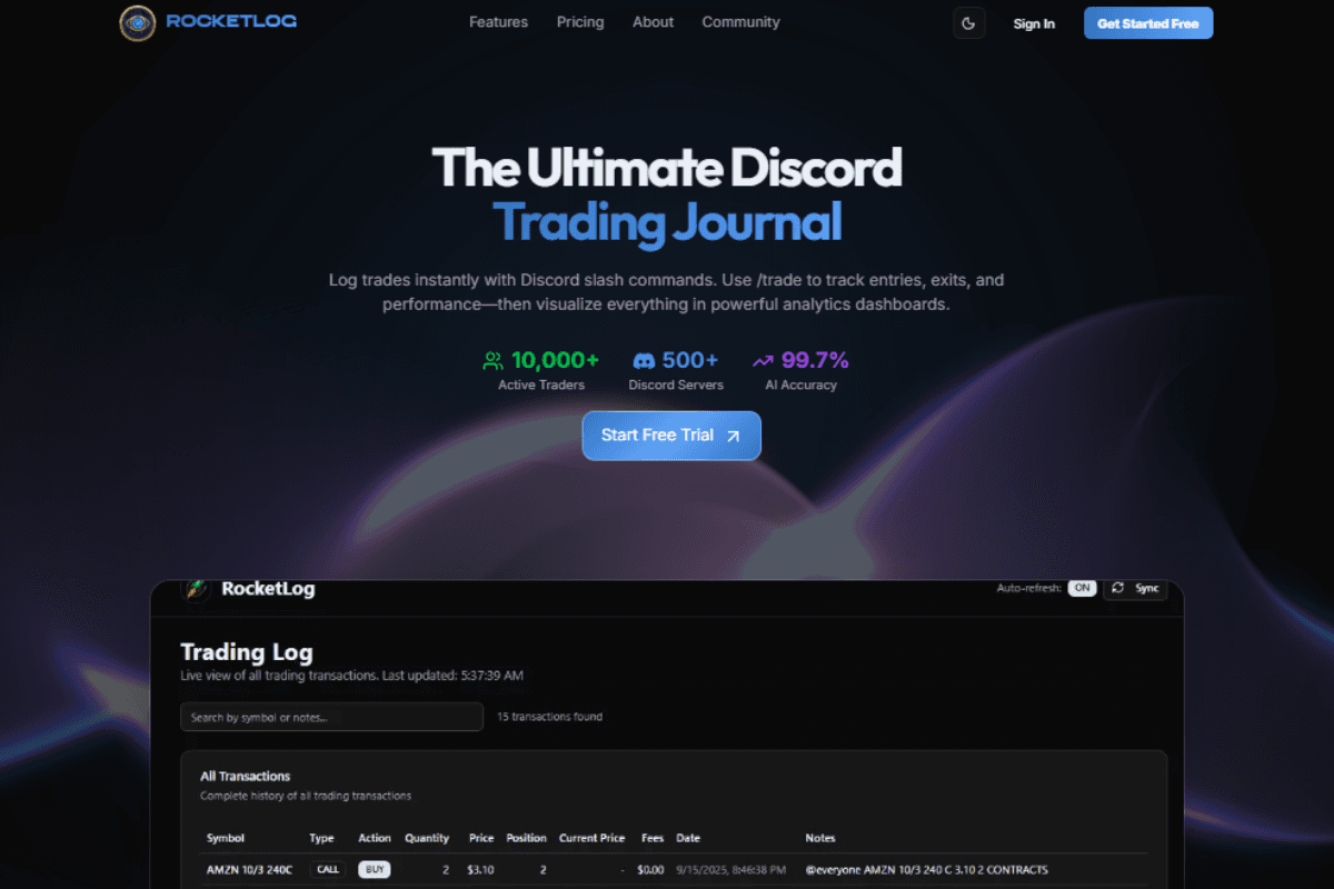 SaaS Trading Journal